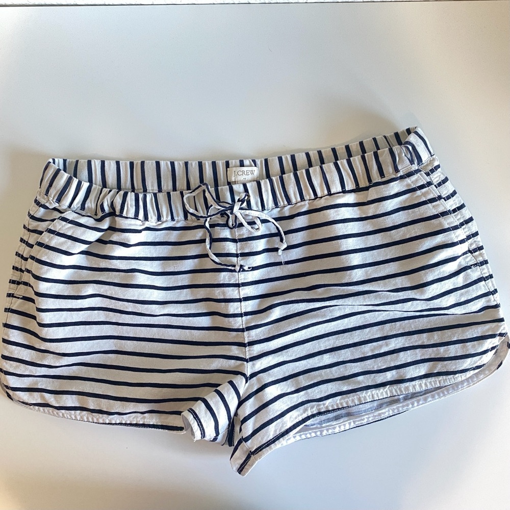 J. Crew Striped Black and White Shorts Large